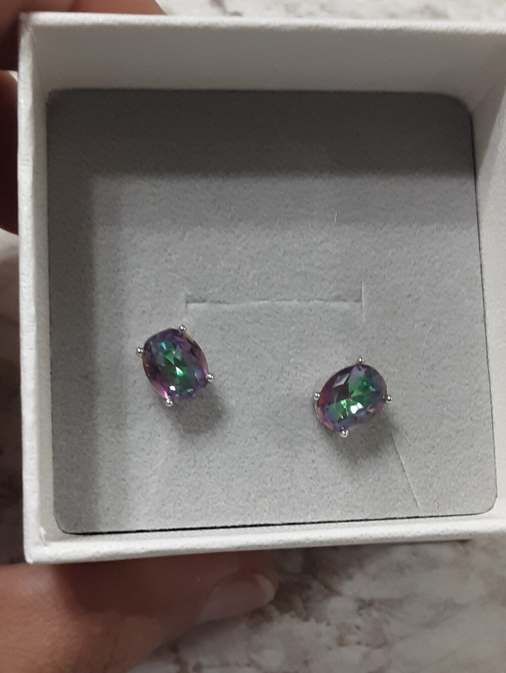 New Rainbow Topaz 925 Sterling Silver Earrings